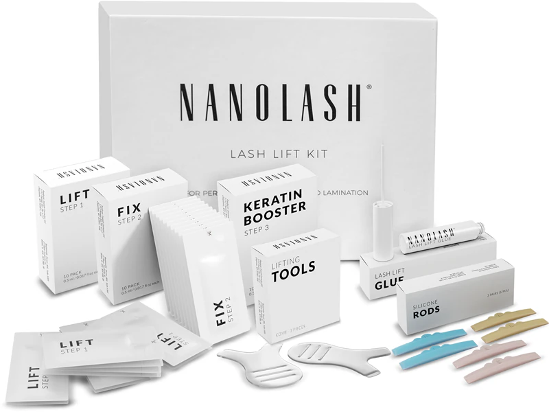 Nanolash Lash Lift Kit - een set voor het liften en lamineren van wimpers.