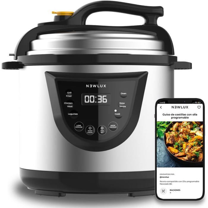 Chef Pot V110 Programmerbar Elektrisk Långkokare. Multifunktionell Elektrisk Multikokare, 10 Program, 1000W, 6L, Konserver [GA658]
