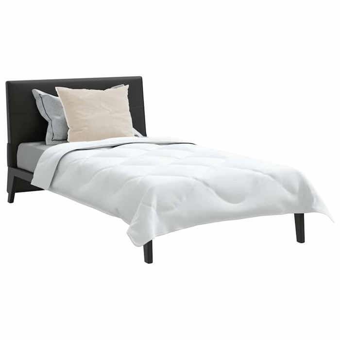 vidaXL Juego de edredón para todas las estaciones con almohada, 2 piezas, microfibra blanca, ropa de cama de lujo, diseño rectangular moderno, 3376499