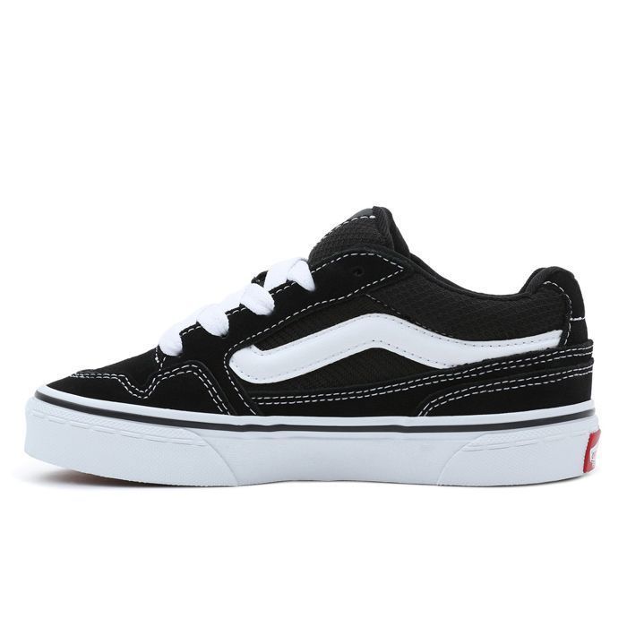 Vans Caldrone Junior da ragazzo, nere - Scarpe basse stringate, tomaia in tessuto, suola waffle