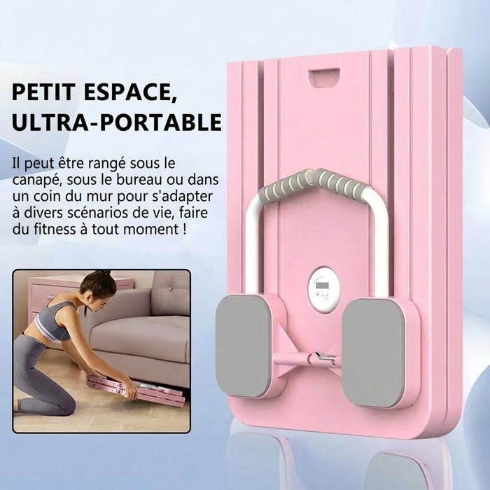 Tabla abdominal multifuncional - Máquina de entrenamiento de core y pilates para fortalecer los músculos - Entrenamiento de core - Rosa