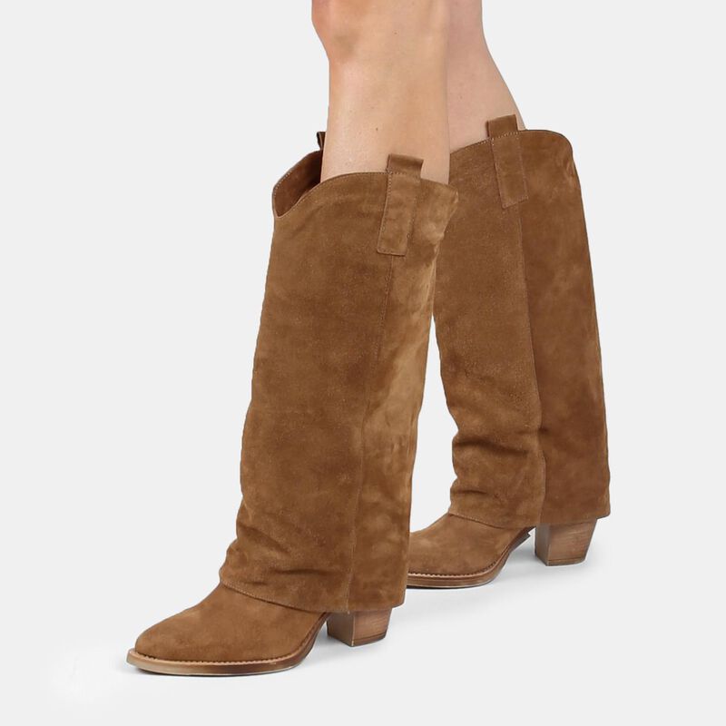 BATA damskie zamszowe buty kowbojskie