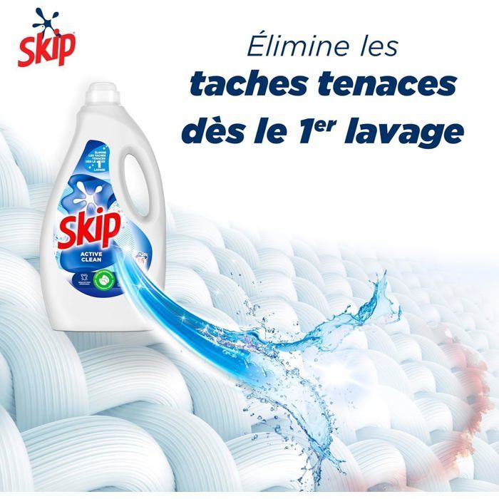 Detergente líquido Active Clean para ropa: limpieza impecable, frescura duradera, elimina las manchas sin dañar los tejidos, 28 lavados.