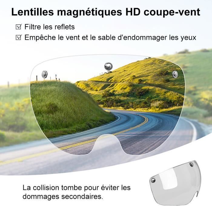 Casque de vélo universel WOZWE avec pare-brise amovible, gris