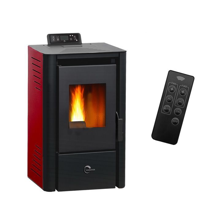 Estufa de pellets sellada Anita Bordeaux Sannover de 9,4 kW + Kit de instalación