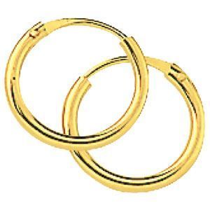 Pendientes de oro de 18 quilates (10 mm)