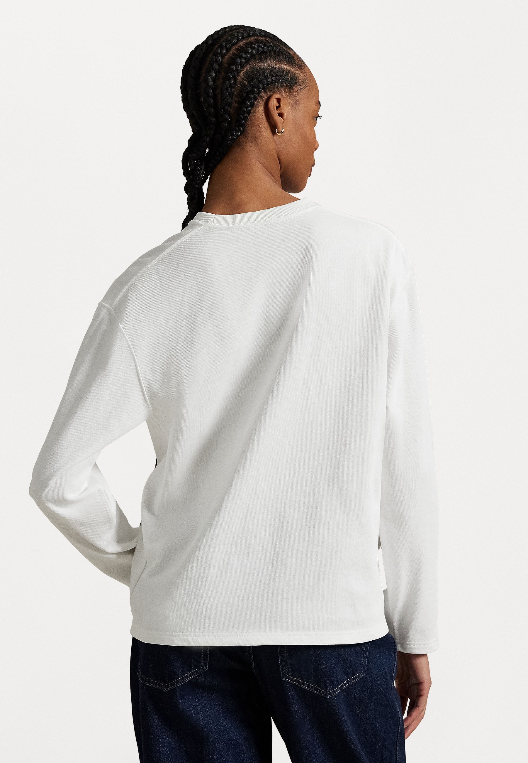 Polo Ralph Lauren katoenen jersey T-shirt met lange mouwen - Top met lange mouwen - wit