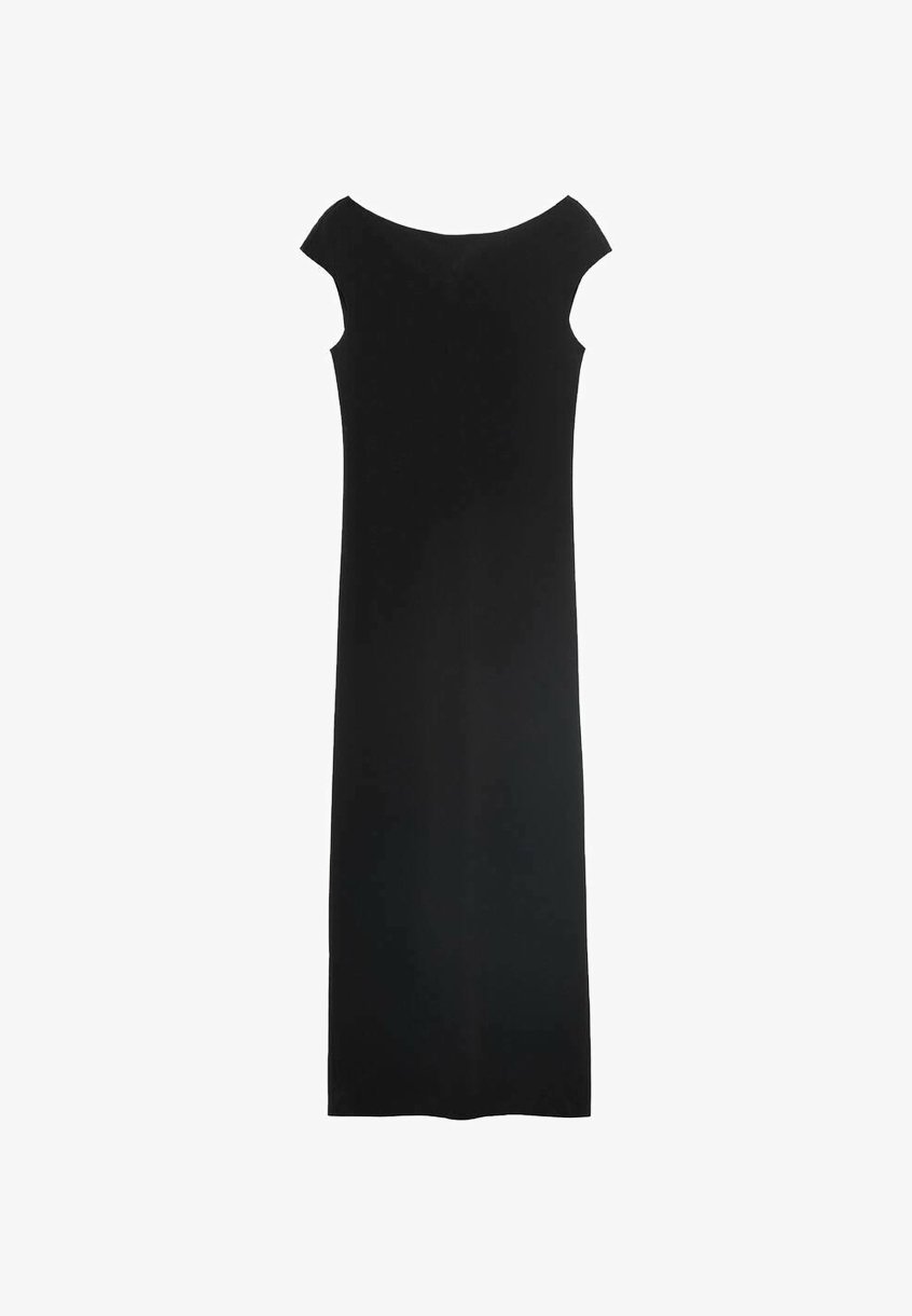 Mango jurk met open rug - Rechte jurk - zwart