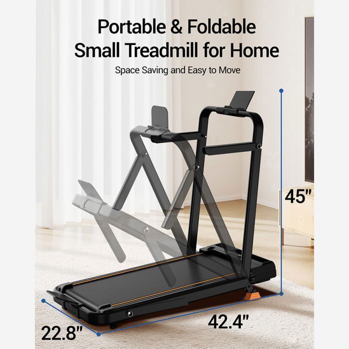 Tapis roulant pieghevole - ROBORE X5F - Velocità massima 10 km/h - Inclinazione 14% - Motore silenzioso da 2,5 CV - Carico massimo 150 kg