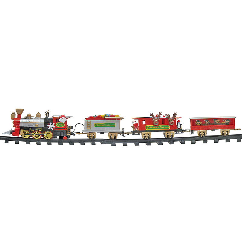 Tren navideño con sonido y luz para árbol de Navidad, 1,20 x 2,30 cm.