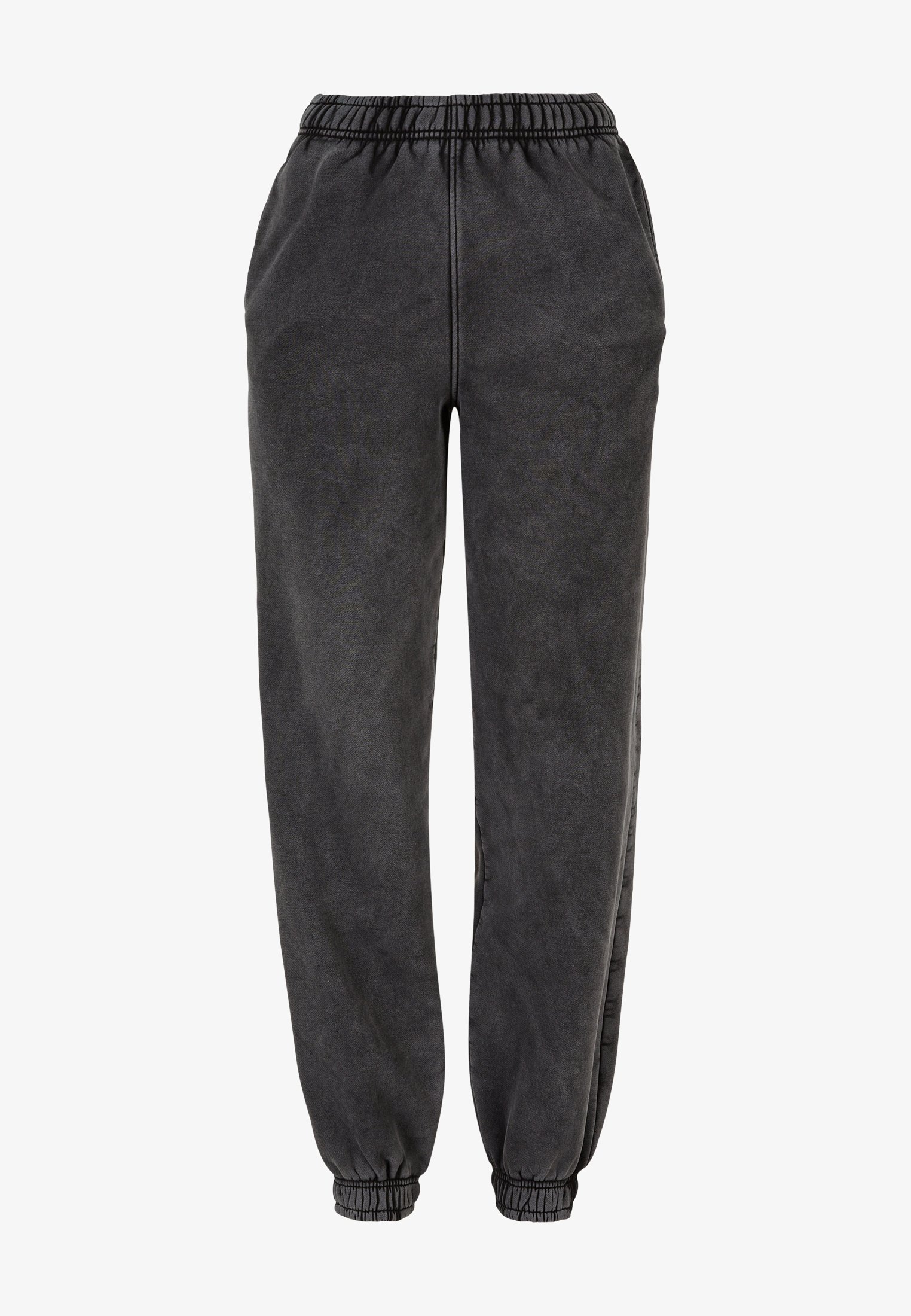 Pantaloni da tuta Urban Classics a vita alta, lavaggio pietra - neri