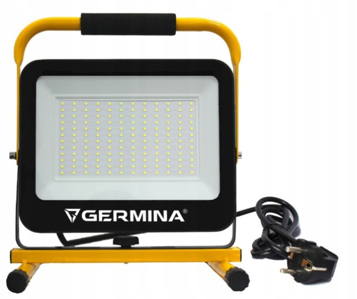 Naświetlacz LED Germina 50W na niskim statywie lampa robocza IP65 1szt.