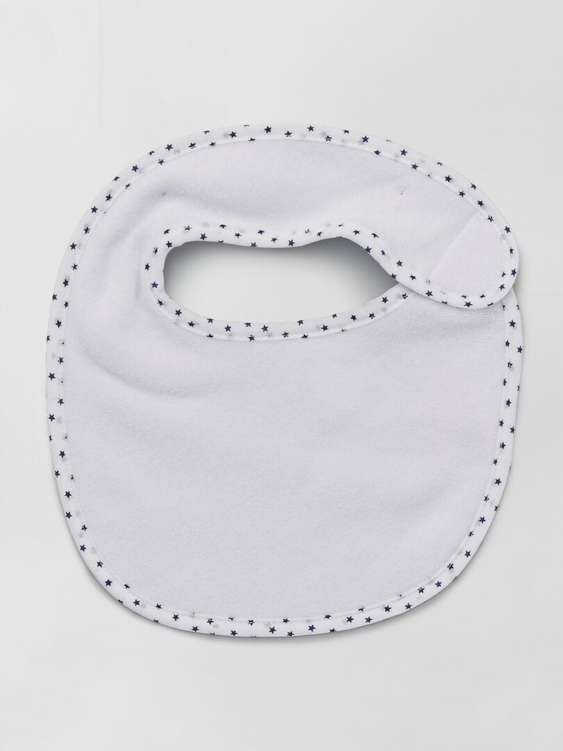 Set van 7 badstof slabbetjes met afscheurranden - BLAUW