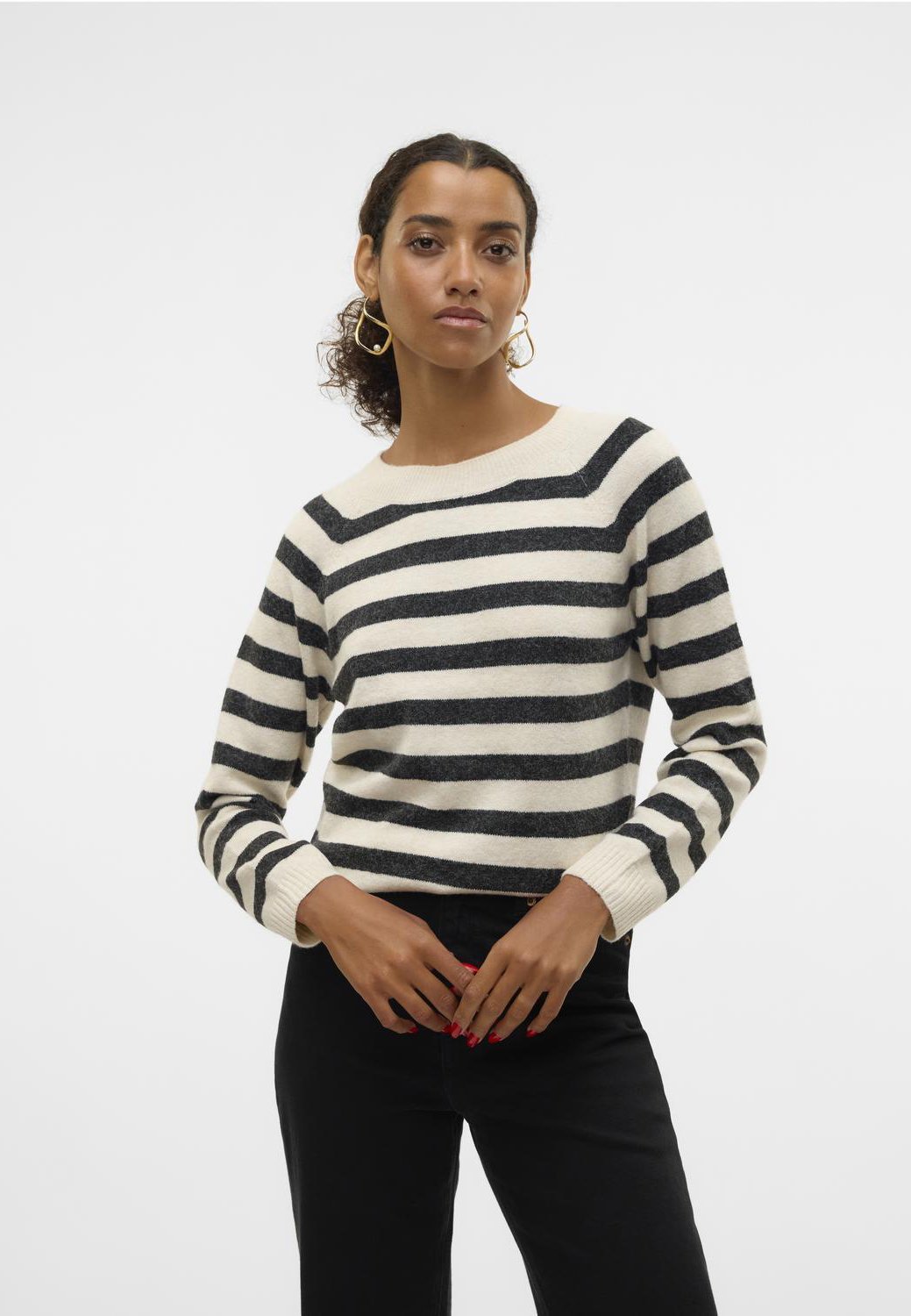 Vero Moda VMDOFFY - Pull - bouleau/noir