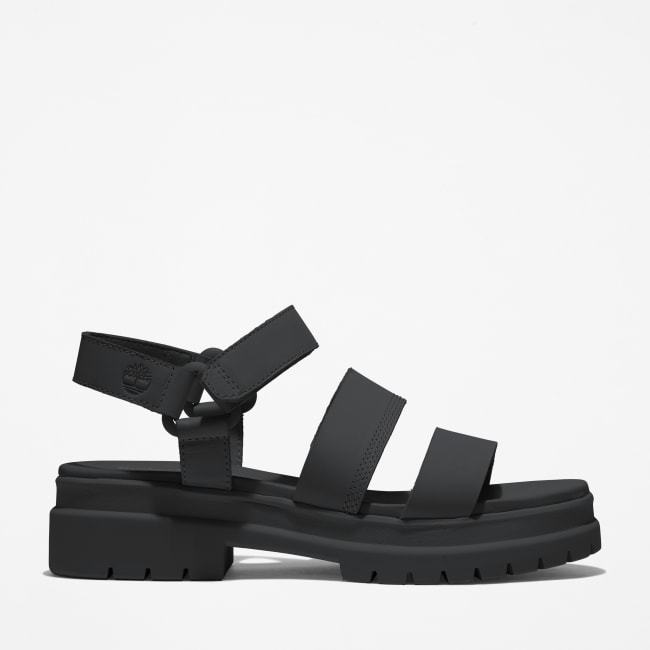 Sandalo a 3 Fasce London Vibe da Donna in colore                nero