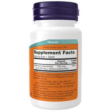 Now Supplement Now Selenium 100 tablettia 100 tablettia