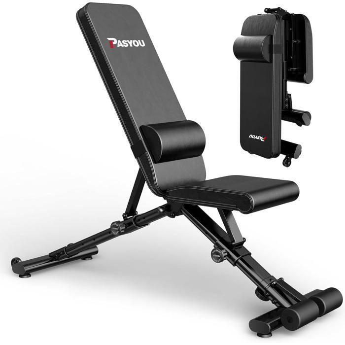 Weight bench - PASYOU - PA500 - Foldable - Adjustable (7 positions) - Load capacity 400 kg