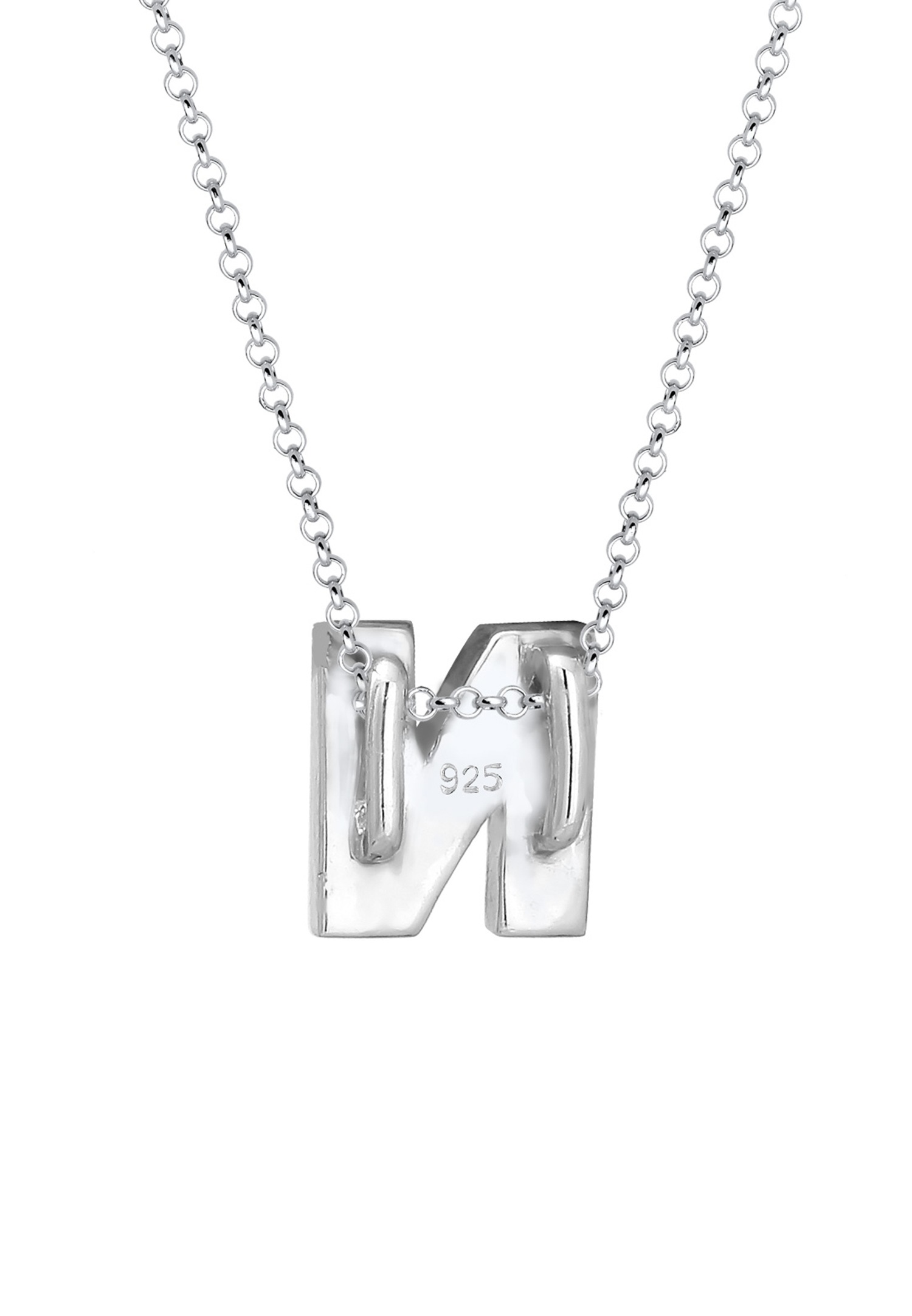 Elli Femme Lettre N Initiales Minimal 925 en Argent Sterling