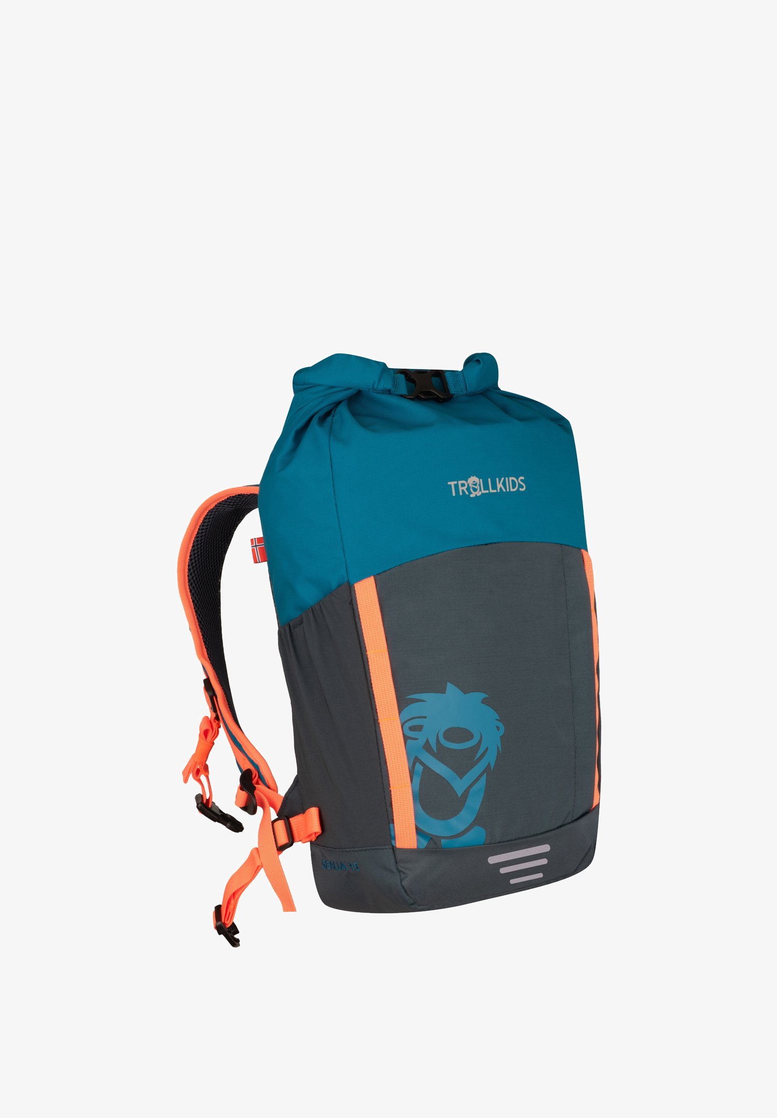 TROLLKIDS SENJA - Zaino - blu atlantico/blu navy scuro/arancione luminoso