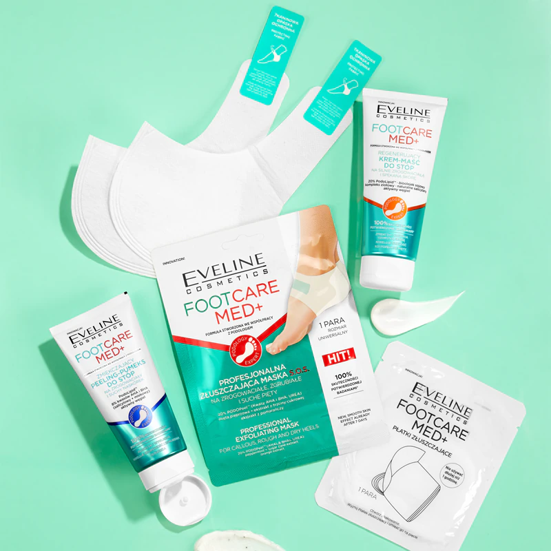 Máscara Esfoliante para Calcanhares Eveline Cosmetics Foot Care Med