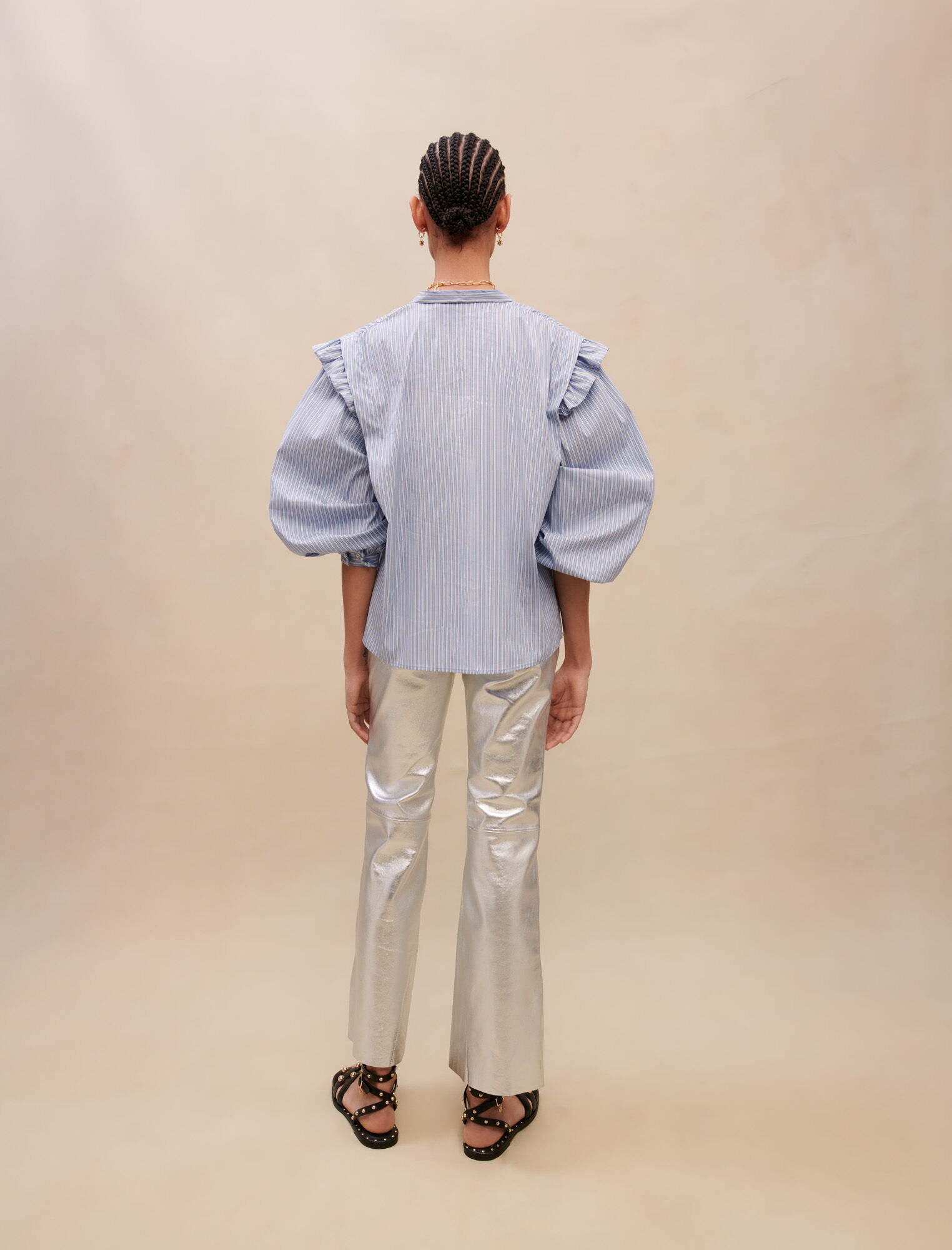 Blauwe gestreepte blouse - Lichtblauw