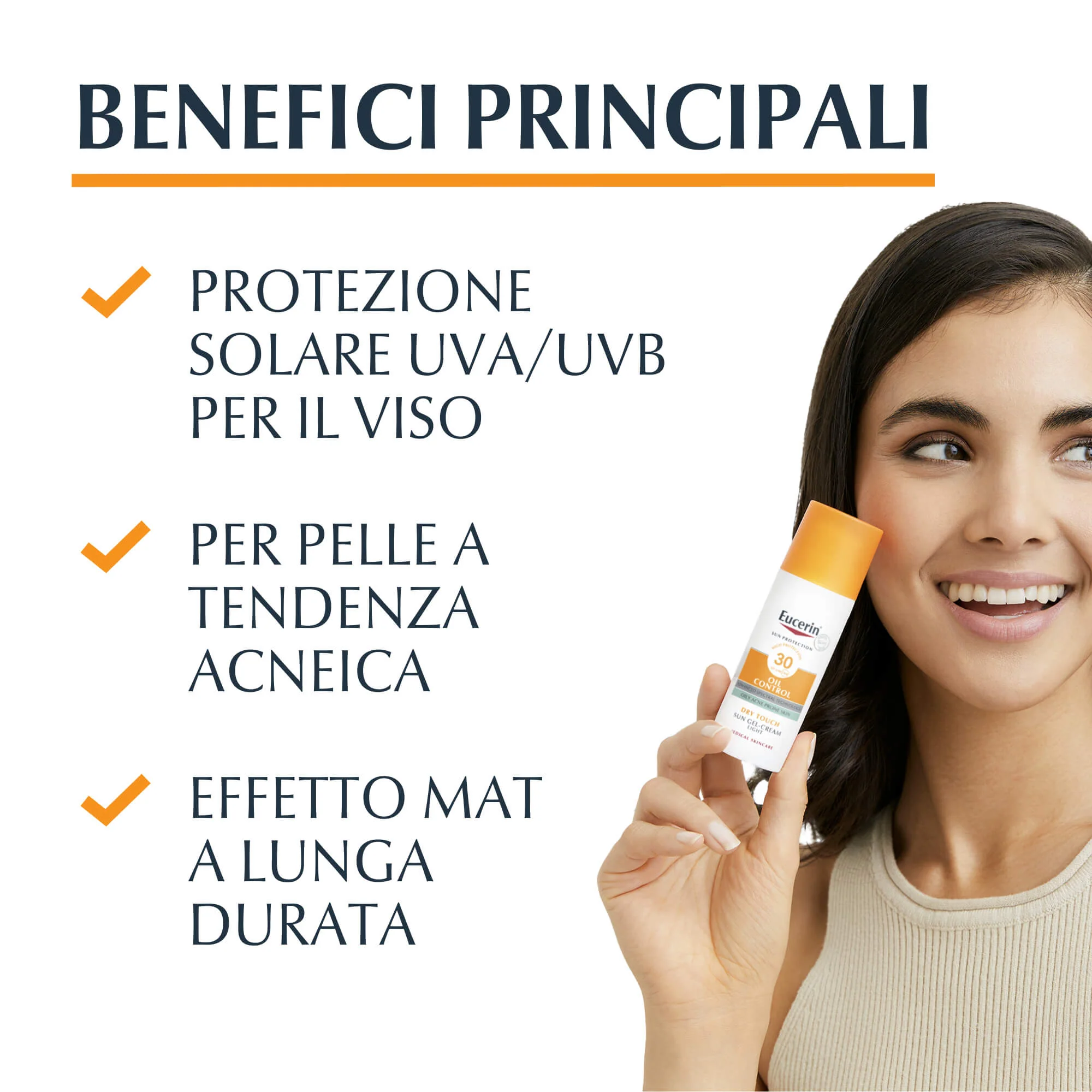 Sun Protection Oil Control Sun Face Gel-Creme Dry Touch SPF30 - Solare viso alta prot.