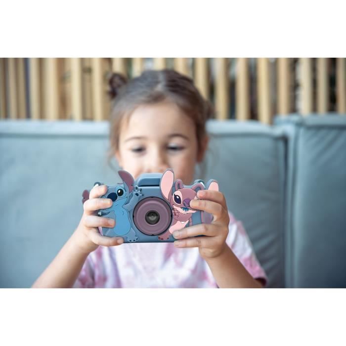 LEXIBOOK - Appareil photo pour enfant avec protection - 4 en 1 - Disney Stitch - carte mémoire incluse