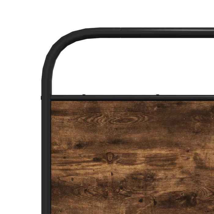 Bed frame - UU - 120x190 cm - Smoked oak - Engineered wood - Steel - With headboard - Clearance height 27 cm