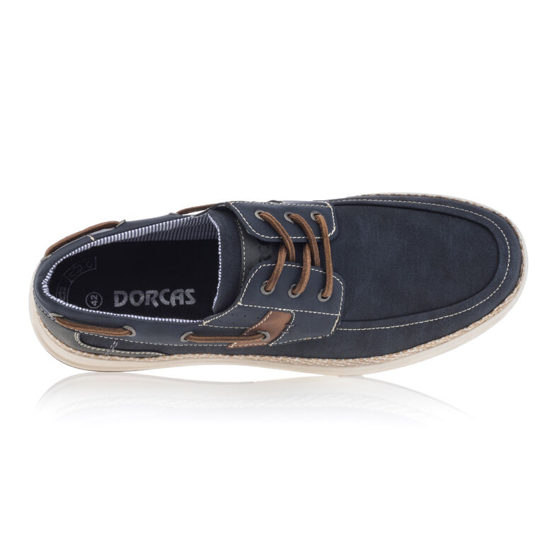 Blå loafers/båtsko for menn