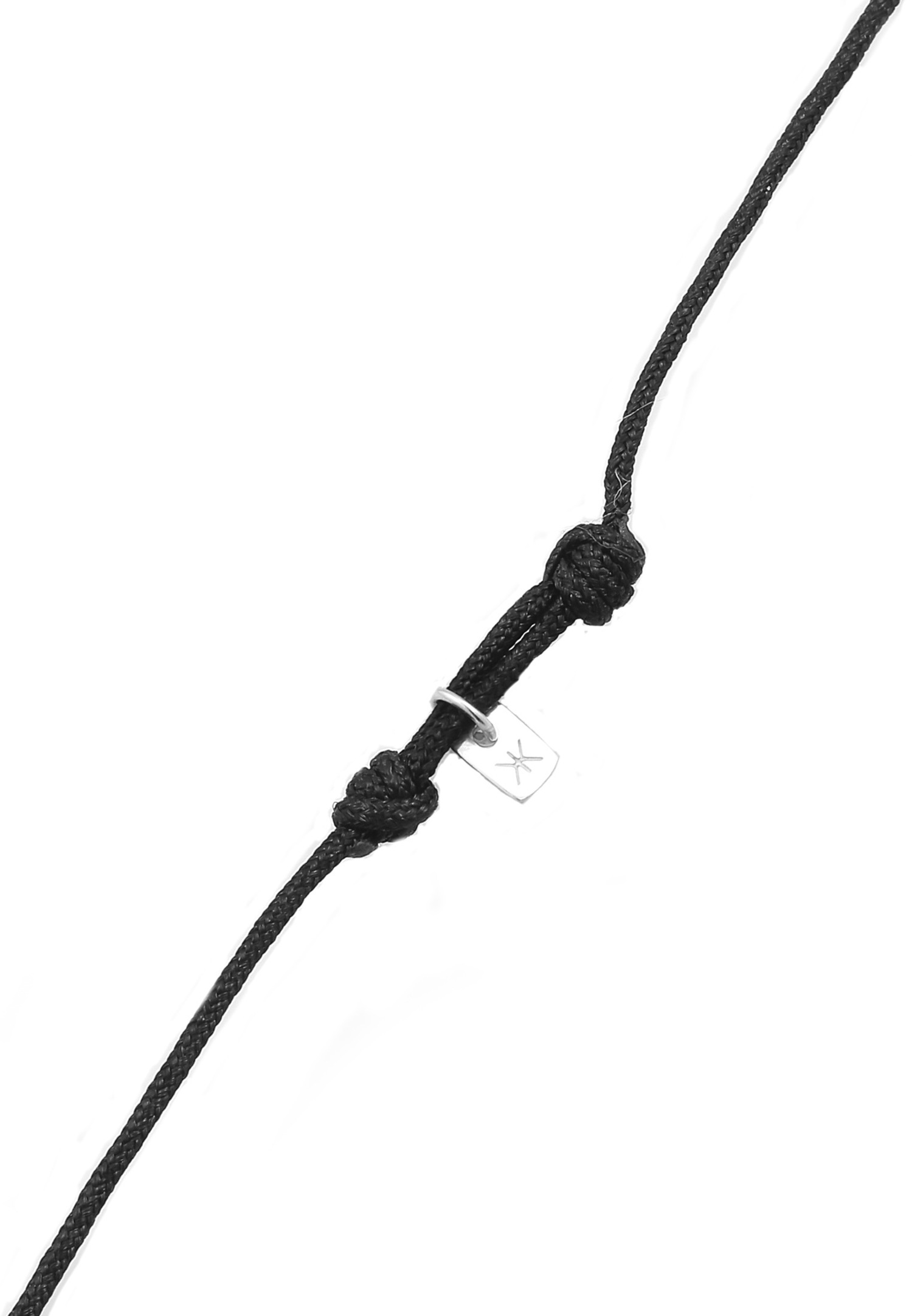 KUZZOI Kuzzoi Collier Hommes Long Pendentif Cercle Chaîne Nylon Argent 925 Festival 70 cm