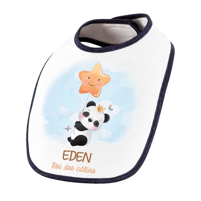 Bavoir Eden bébé Panda Roi des Câlins | Cadeau Naissance Baby Shower Noël Anniversaire Enfant Nourrisson