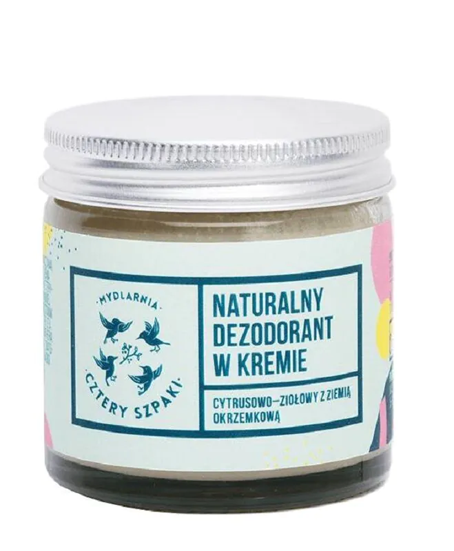 Mydlarnia Cztery Szpaki Dezodorant w kremie, Cytrusowo - Ziołowy