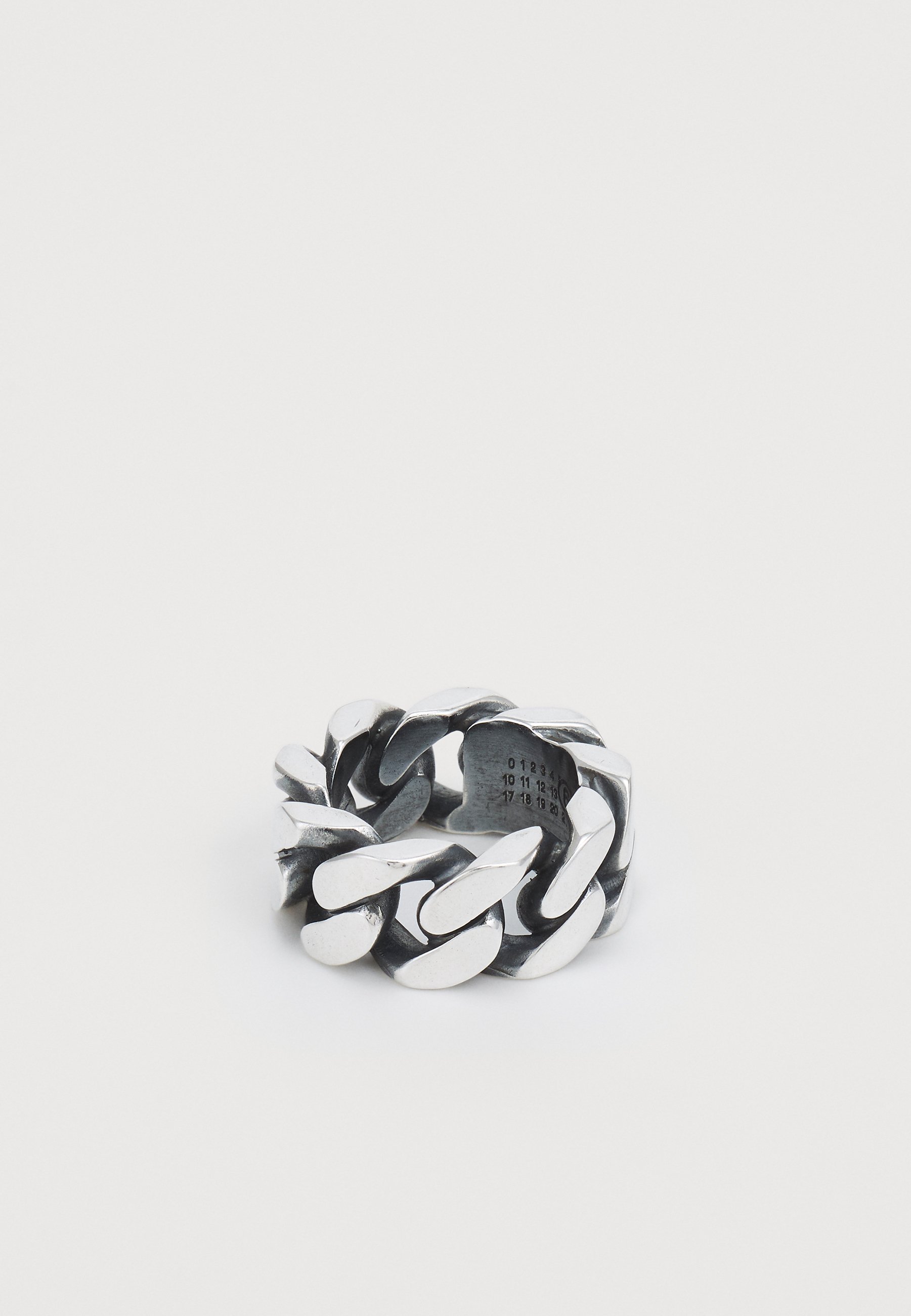 MM6 Maison Margiela MINIMAL LOGO CURB UNISEX - Ring - zilverkleurig