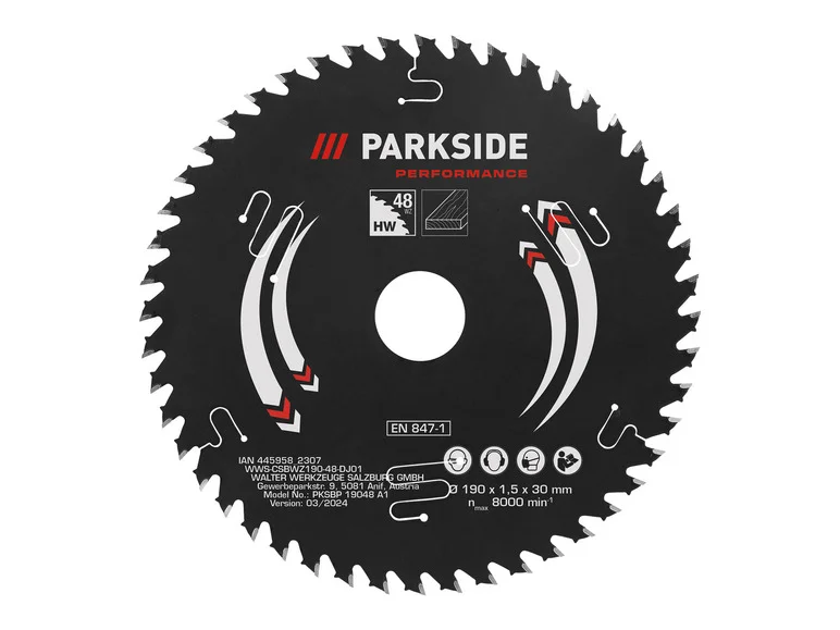 PARKSIDE PERFORMANCE® -pyörösahanterä, 190 mm