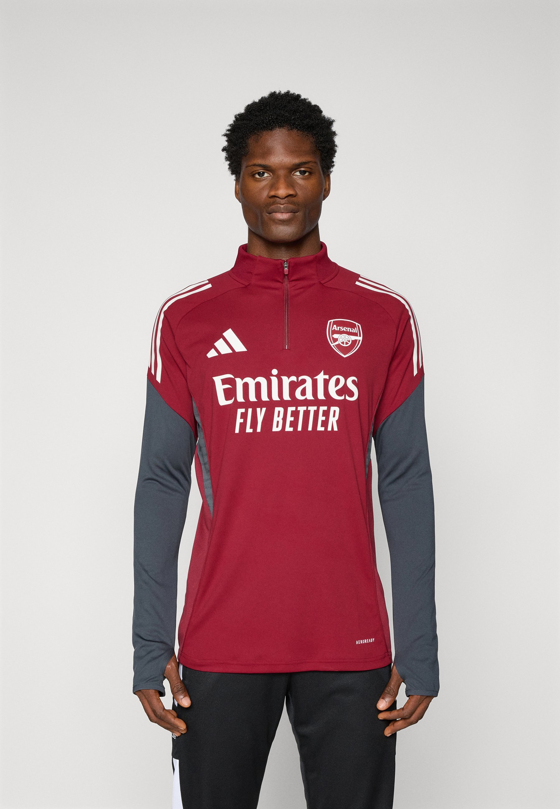 Maillot d'entraînement adidas Performance Arsenal FC - Tenue du club - Col des couleurs bordeaux/gris foncé