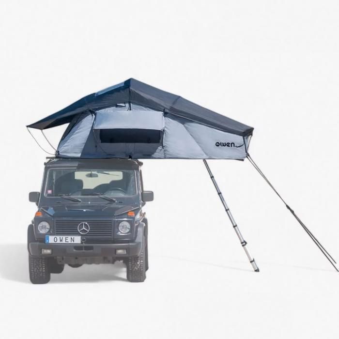 Tienda de techo Owen - Gris - para acampar y viajar - Robusta y duradera - Fácil de montar