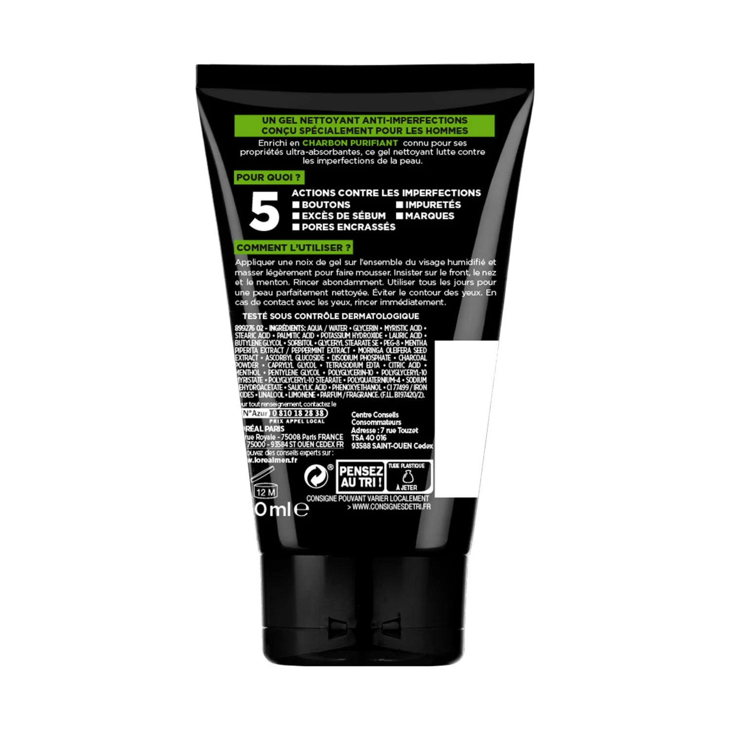 L´Oréal Men Expert Expert Pur Charbon Gel Nettoyant Multi-Purifiant