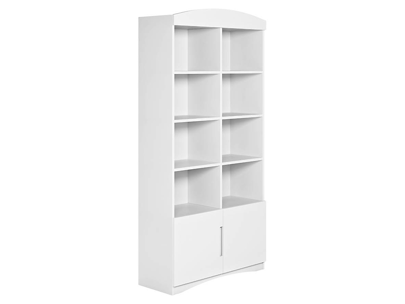 Regał Classic 90 cm z 2 drzwiami i 8 półkami biały