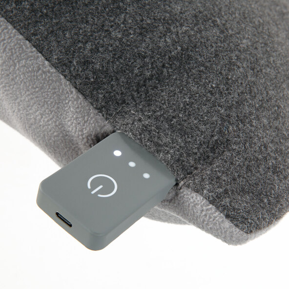 Oplaadbaar verwarmingskussen, fleece/non-woven, grijs