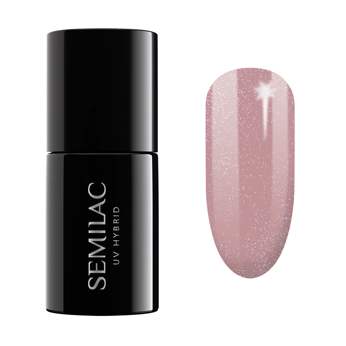 Semilac UV Hybrid Lakier hybrydowy, 320 Shimmer Dust Beige