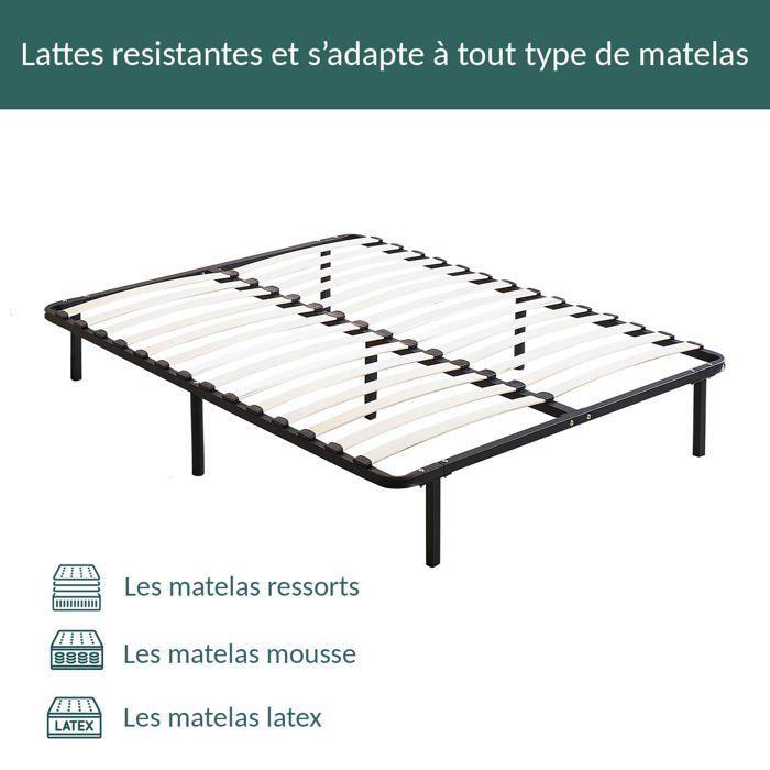 Sampur EcoFlex 90x190cm bedbodem - Houten lattenbodem - Inclusief poten - Optimaal comfort