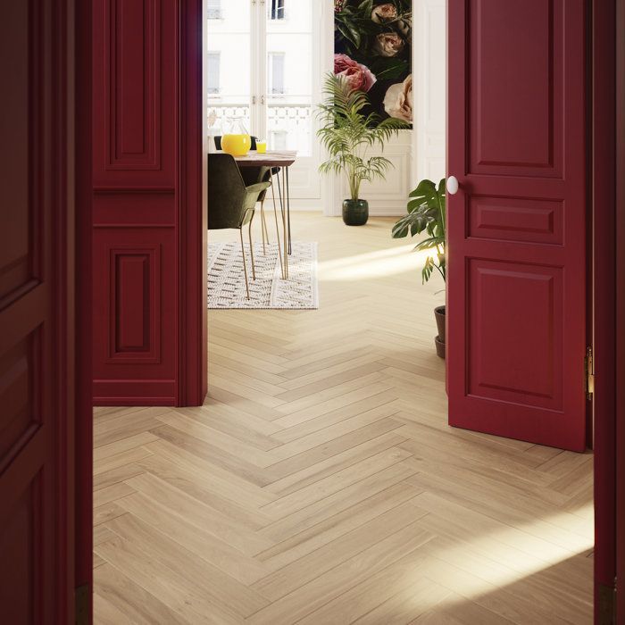 SogesHome Parquet contrecollé moderne à chevrons en chêne naturel,14mm,boîte de 36 lames,1,94 m²,14/3X90X600mm,chêne