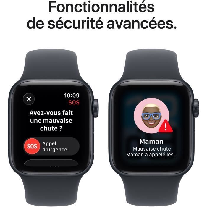 Apple Watch SE 3 GPS - 40mm - Boîtier Midnight Aluminium  - Bracelet Midnight Sport Band - M/L