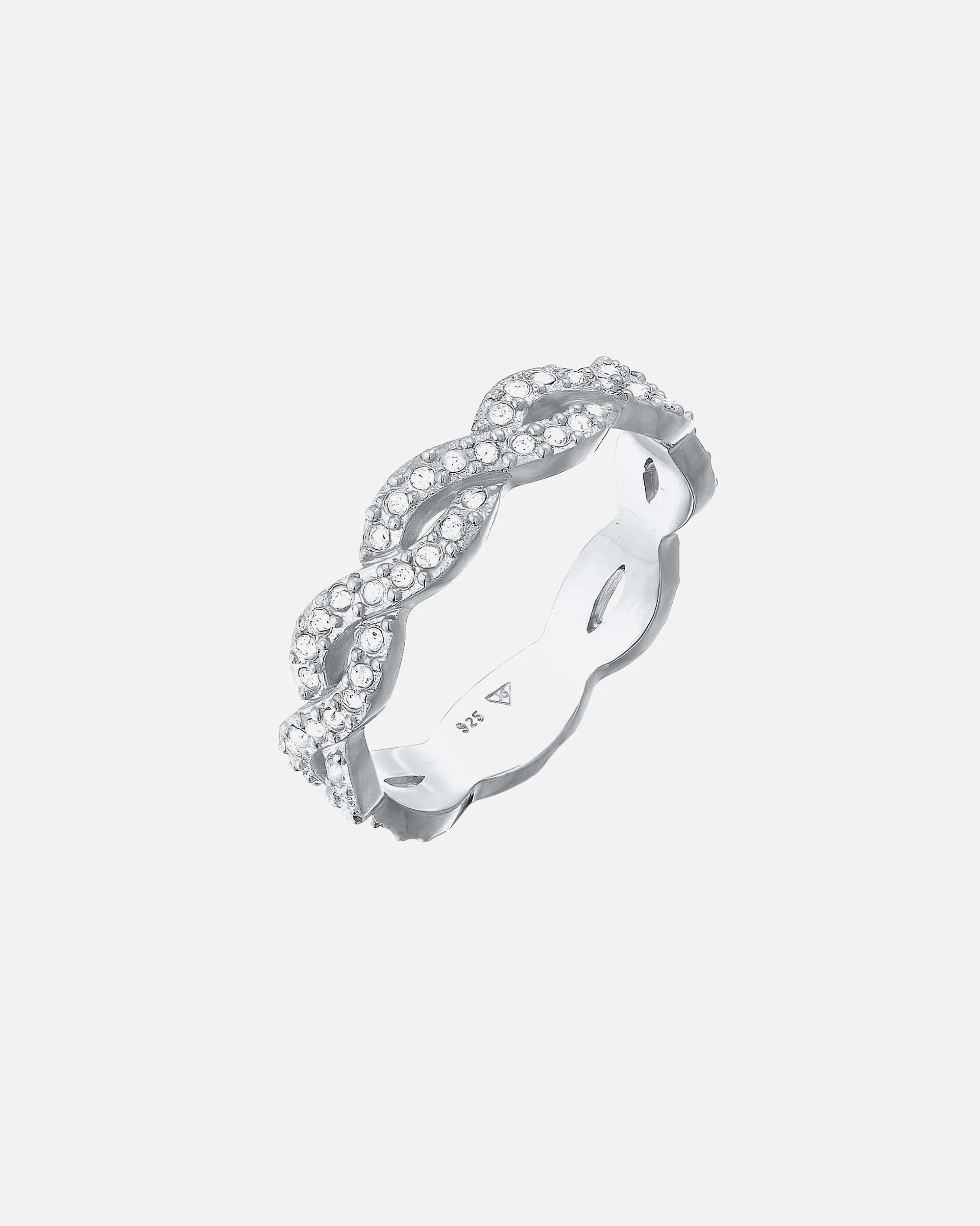 Elli Femmes Infinité Amour étincelant avec cristaux en argent sterling 925