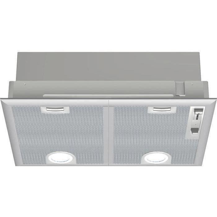 Groupe filtrant 650 m3/H - BOSCH DHL555BL - 50 cm - Classe C  79.8 kWh/an - Evacuation ou recyclage avec filtre à charbon DH - Métal
