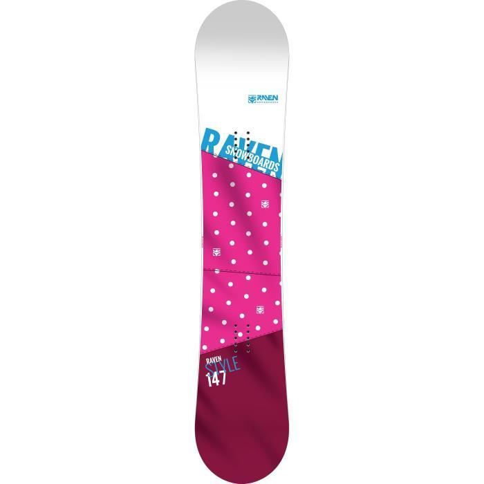 Snowboard RAVEN Style Pink - Polyvalent - Cambre inversé - Maniabilité - Modules du snowp