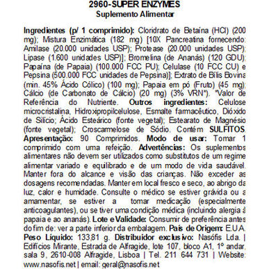 Now Super Enzymes -tabletit tukevat ruoansulatustoimintoja 90 tablettia 90 tablettia