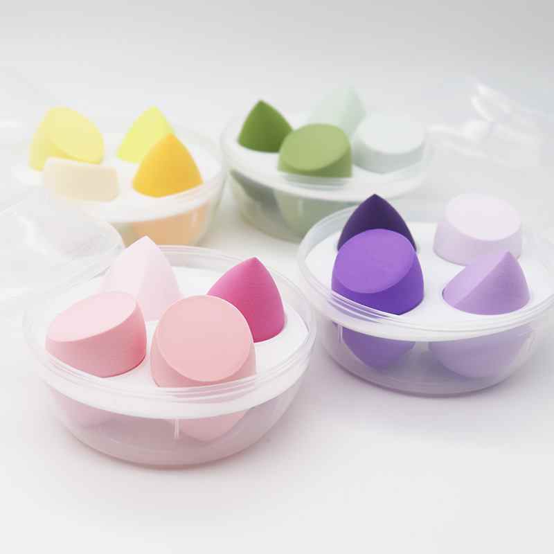 Lot de 4/3 éponges à maquillage tendance, éponges à maquillage, éponges à fond de teint et à poudre, accessoires de beauté