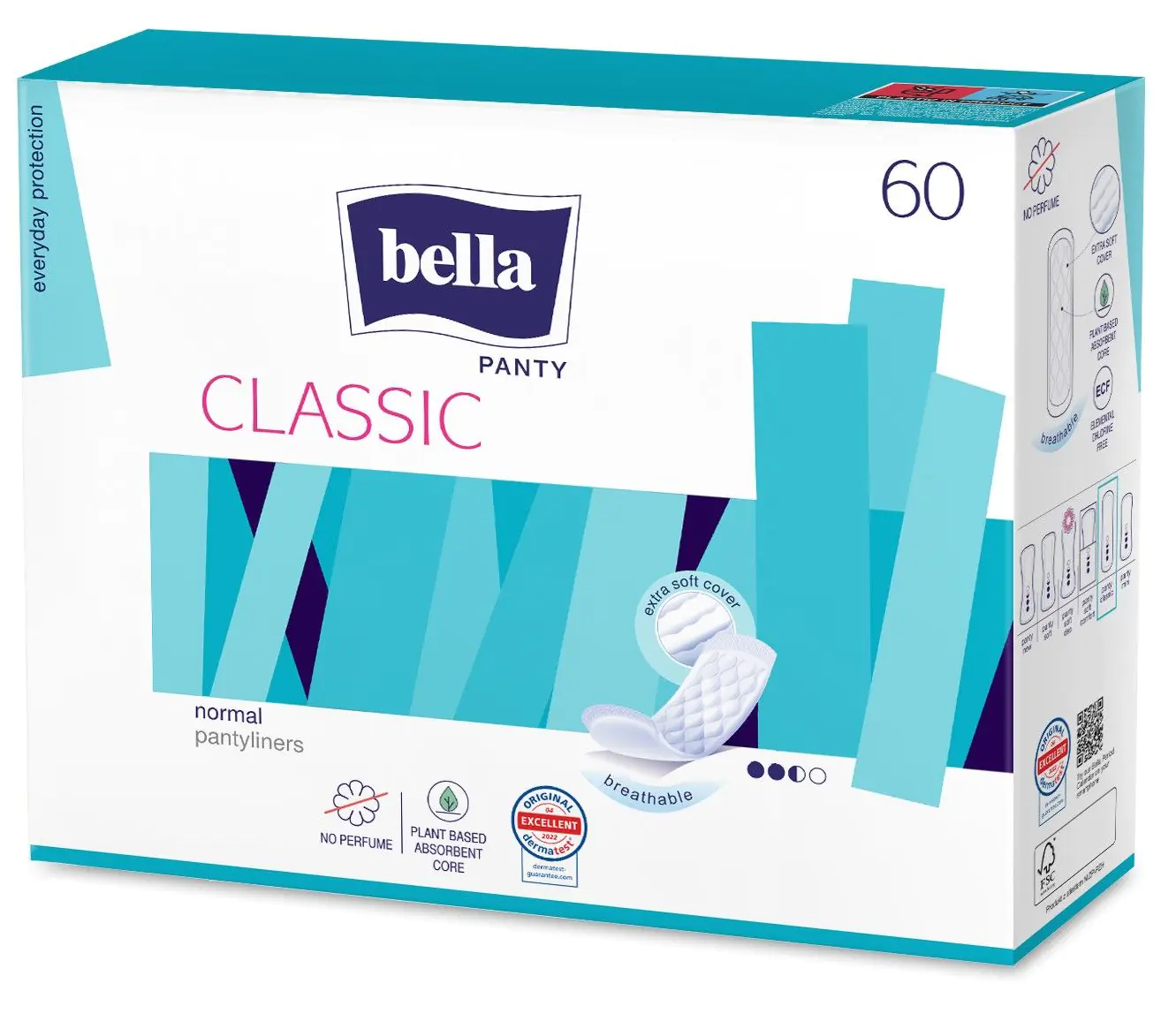 Bella Panty Classic Wkładki higieniczne, 60 szt.