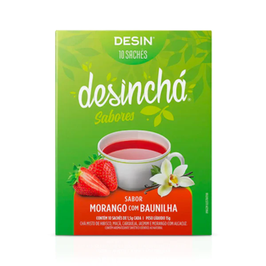 Desinchá Desinchá Drenerende te Jordbær med vanilje 10 poser 10 poser